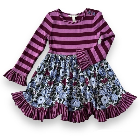 Matilda Jane Other - Matilda Jane Purple Striped Floral Dress
